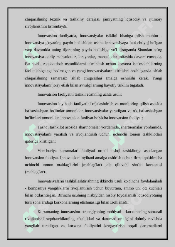 Ilmiy inovatsion faoliyatining qonuniy va normativ huquqiy asosini ahamiyati 7