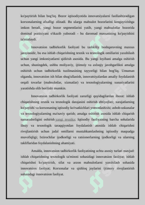 Ilmiy inovatsion faoliyatining qonuniy va normativ huquqiy asosini ahamiyati 8
