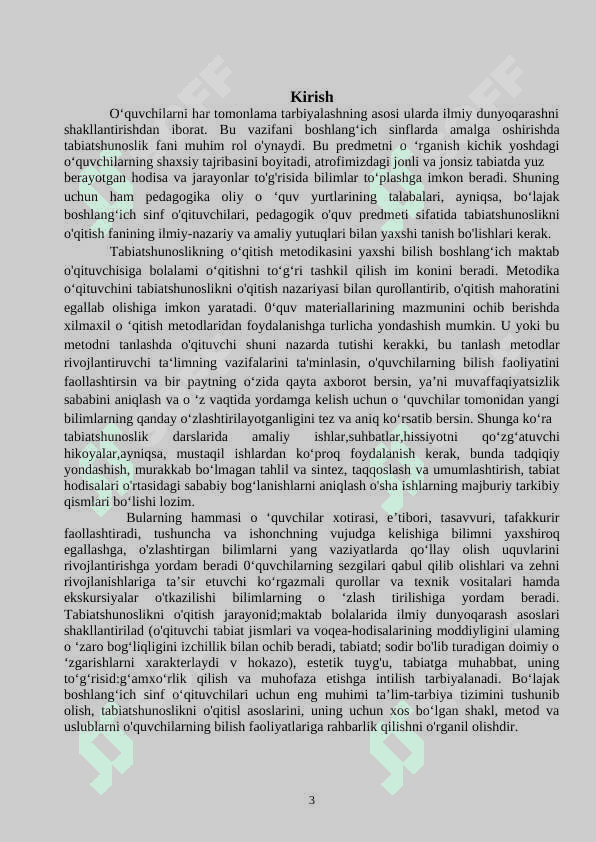 Tabiiy fan darsligi asosida “Ob havo” mavzusini o’rgatish metodikasi 3
