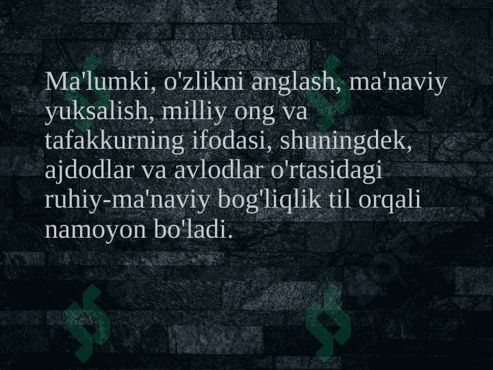 Milliy tillarning shakllanishi 2