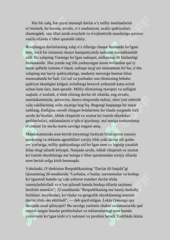 O'zbekiston respublikasi davlat tili haqidagi qonuni 2