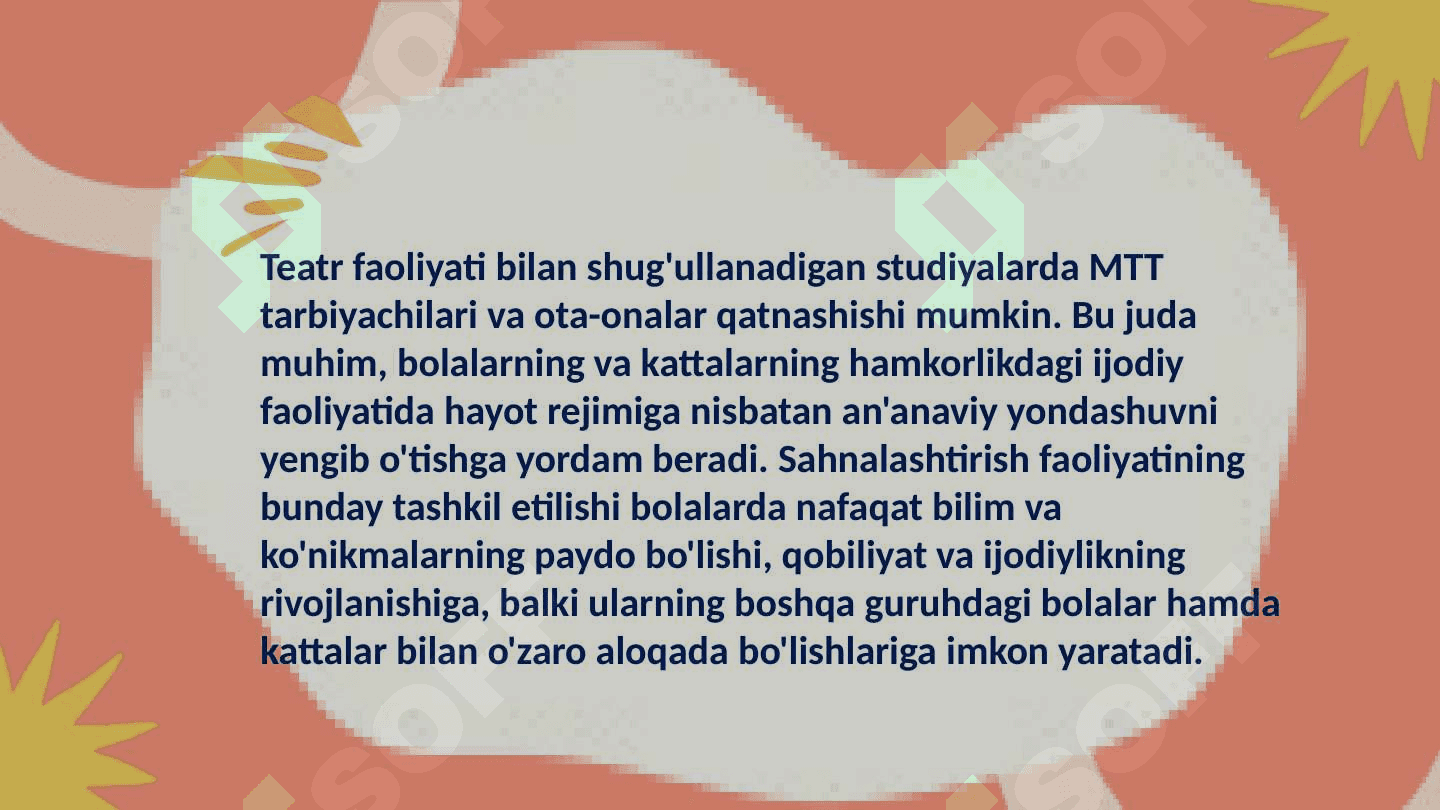 SAHNALASHTIRISH FAOLIYATI ORQALI BOLALARNING IJODIY QOBILIYATLARINI RIVOJLANTIRISH 6