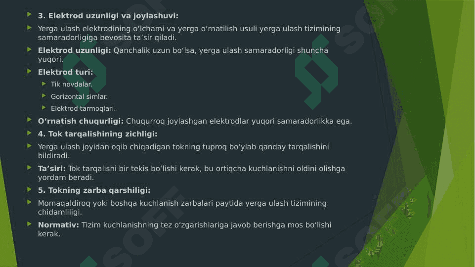Yerga ulash qurilmalarini hisoblash. Inson tanasining elektrga qarshiligini o’lchash 7