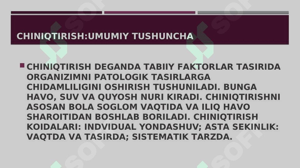 Sog’lom bolalarni chiniqtirish usullari 2