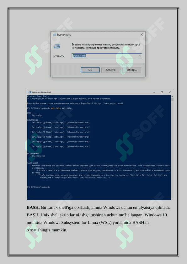 Windowsda buyruqlar satri intepretatori va Powershell muhiti. Powershellda ssenariylar yaratish 3