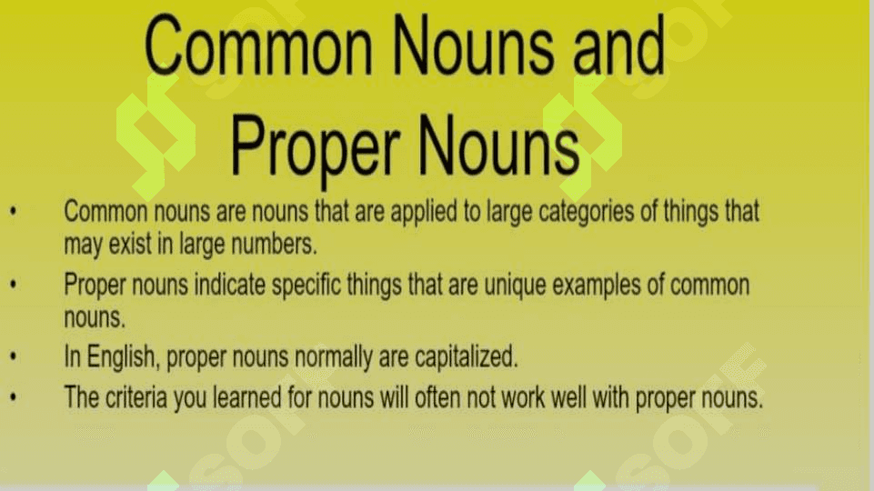 Subject: Common and proper noun 3