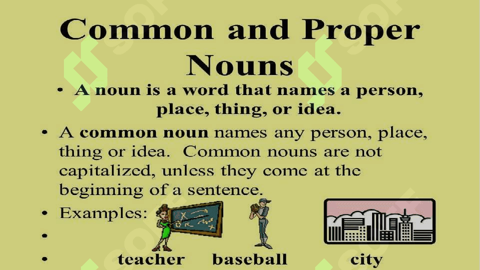 Subject: Common and proper noun 4