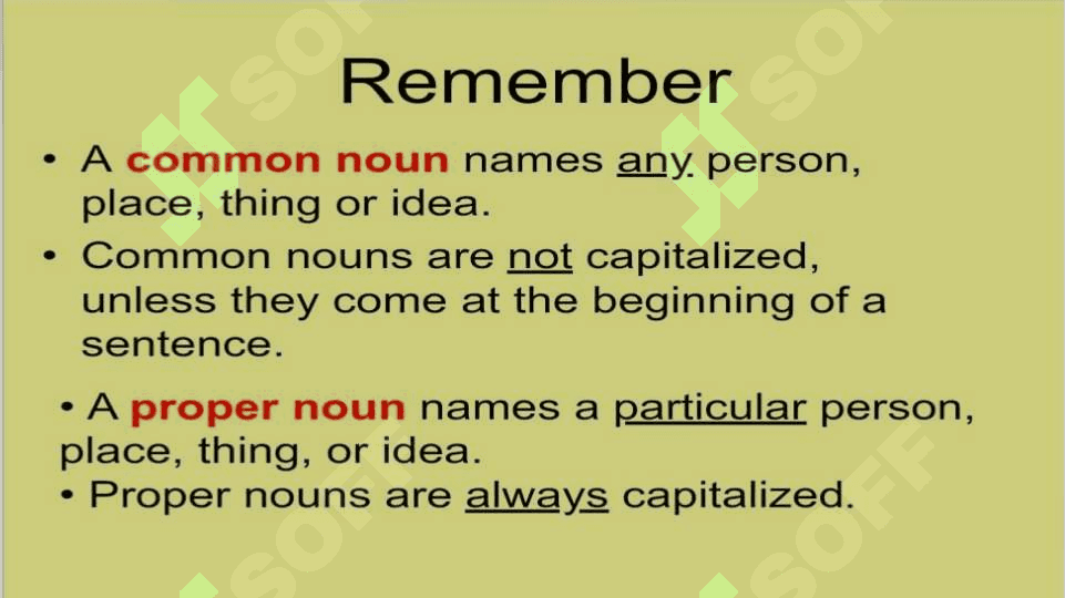 Subject: Common and proper noun 7