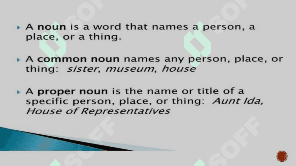 Subject: Common and proper noun 8