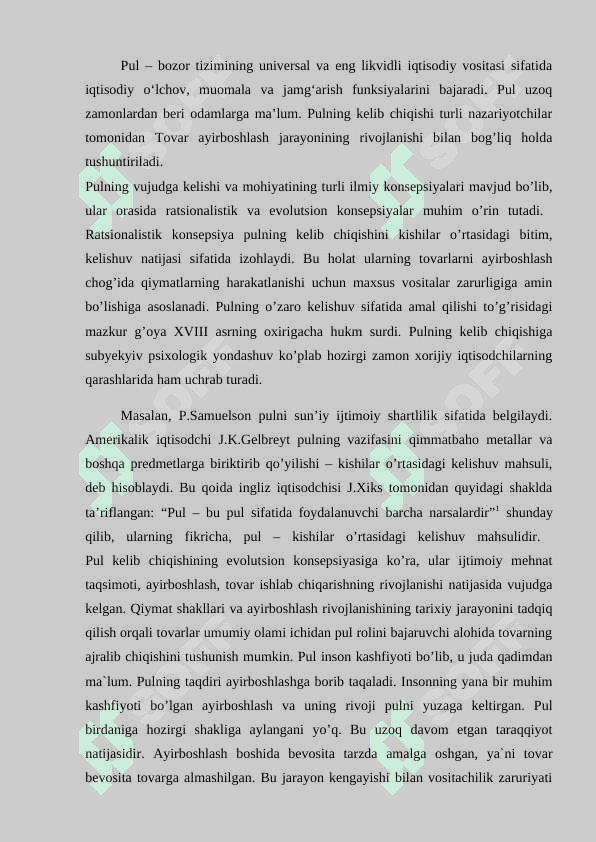 Pul islohotlari va uni muomalasini barqarorlashtirishdagi o'rni 5