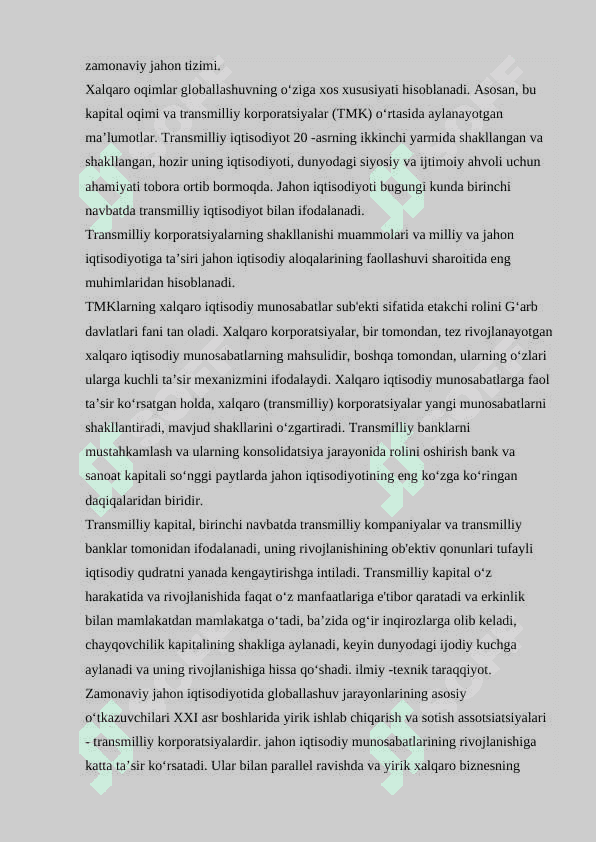 Transmilliy banklar faoliyatining o‘ziga xos xususiyatlari 3