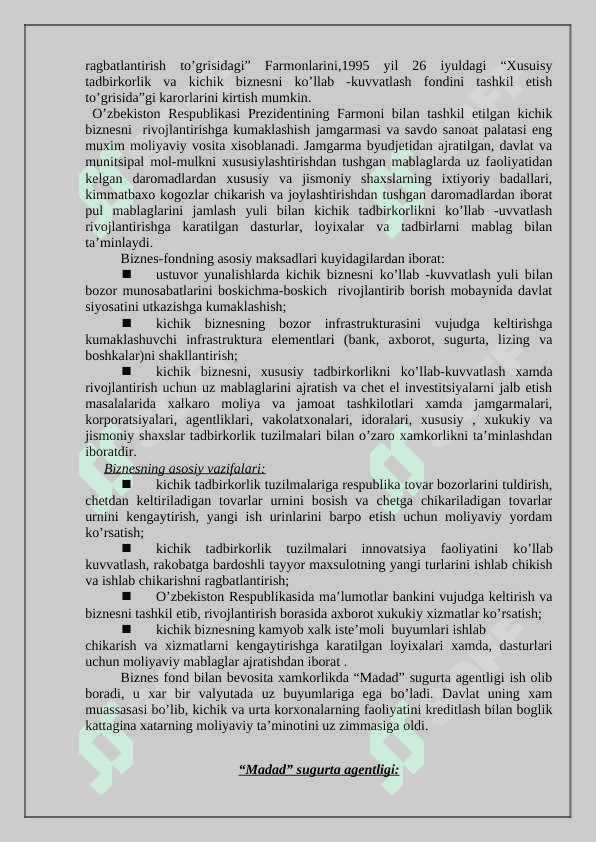 Tadbirkorlik faoliyatining subyektlari 4