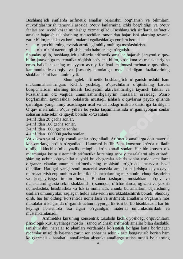 Yuz ichida ko‘paytirish va bo‘lish amalini ma’nosini ochib beruvchi topshiriqlar ustida ishlash 4