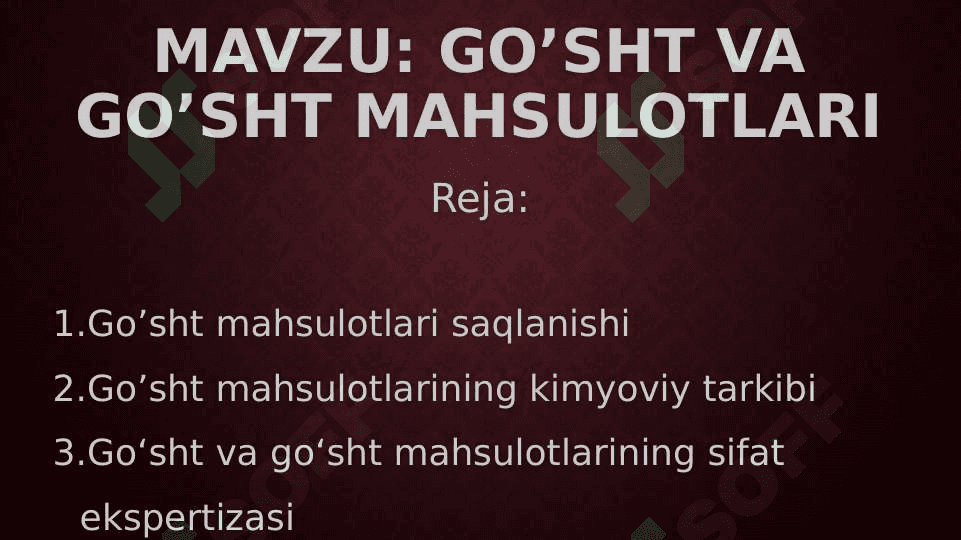 Go’sht va go’sht mahsulotlari 2