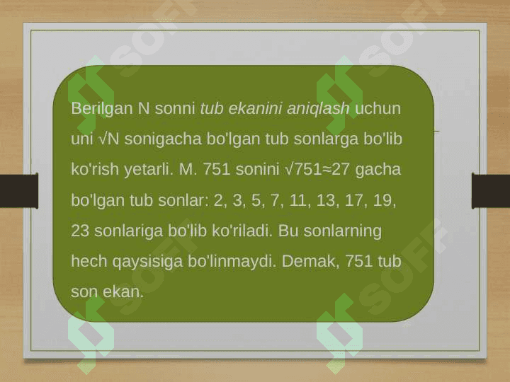 Tub va murakkab sonlar 3
