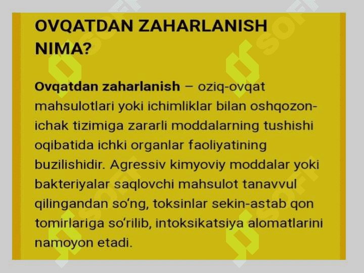 Ovqatdan zaxarlanishlar va ularning profilaktikasi 2