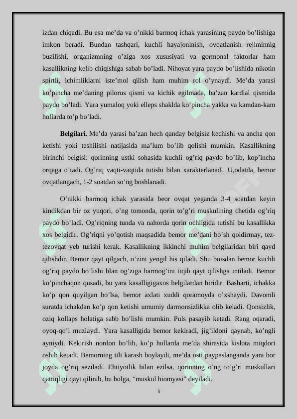 Ovqat hazm qilish organlarining asosiy kasalliklari 5