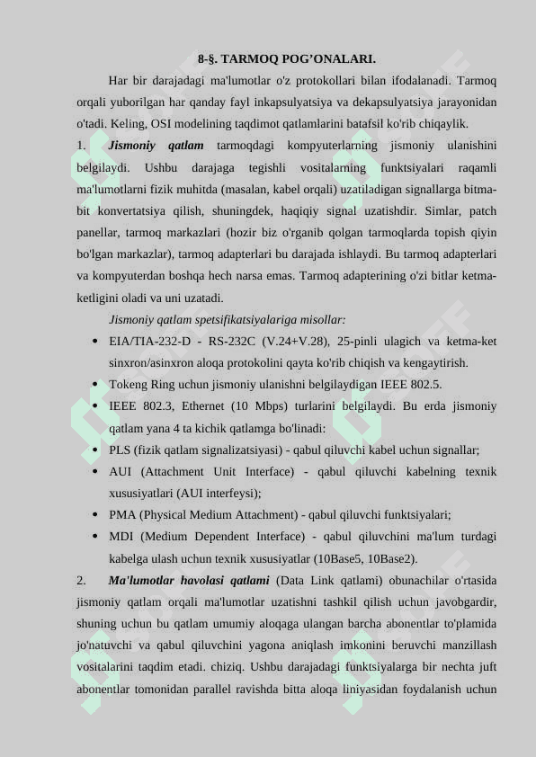 ISO/OSI MODELI 5
