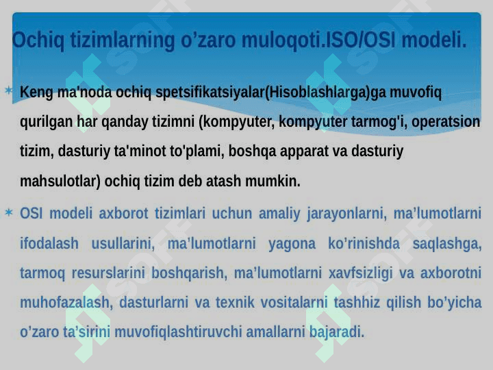 ISO/OSI MODELI 2