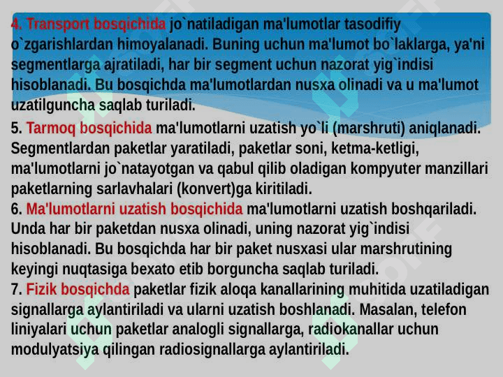 BERILGANLARNI UZATISH USULLARI 8
