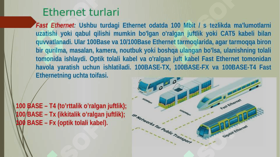 ETHERNET TEXNOLOGIYALARI 6