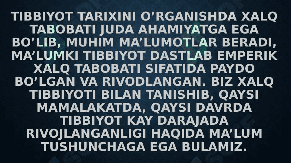 Ibtidoiy jamiyatda tibbiy bilimlarning paydo bo’lishi, ularda diniy qarashlarning o’rni 6