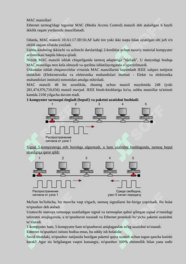 LOKAL TARMOQ TEXNOLOGIYALARI ETHERNET, FAST ETHERNET. TARMOQ SNIFFERLARI YORDAMIDA PAKETLARNI TAHLIL QILISH 3