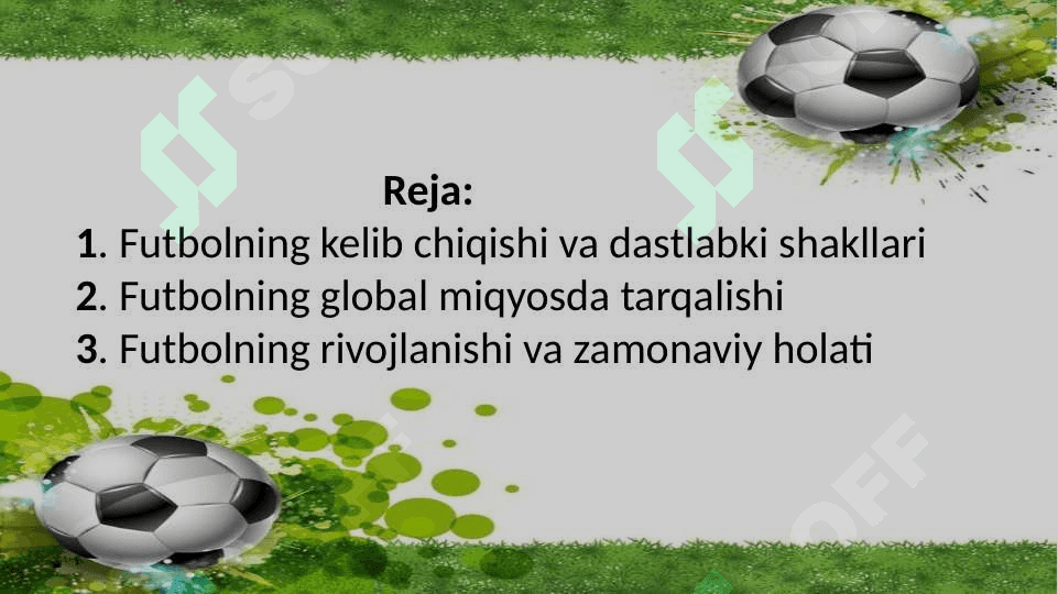 Futbol oʻyinining kelib chiqishi va rivojlanish tarixi 2