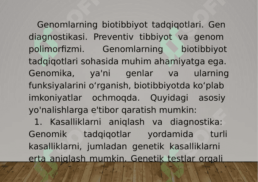 10-Mavzu: Tibbiyot genomikasi. 2