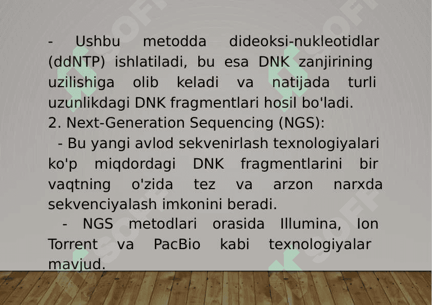 14-Mavzu: Gen va genomlarni sekvenirlash. 7