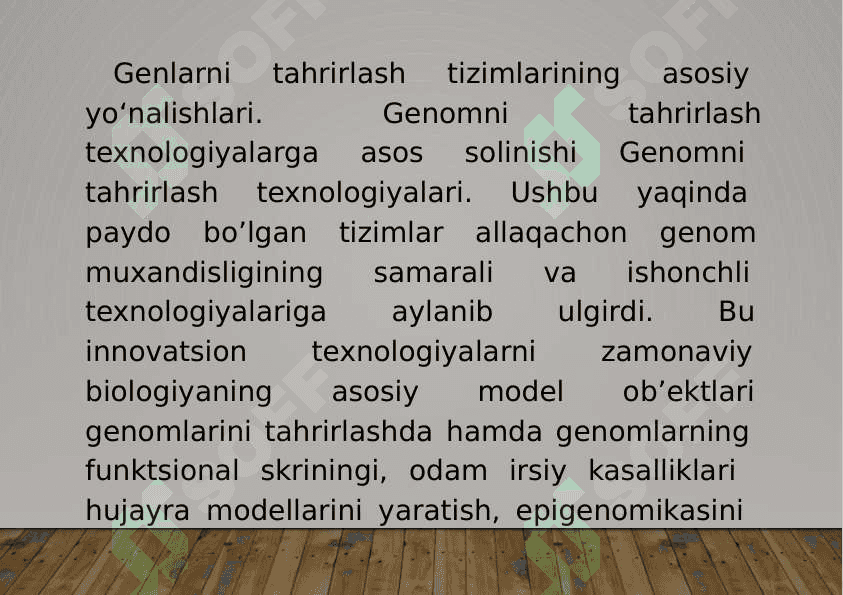 15-Mavzu: Genlarni tahrirlash. 2