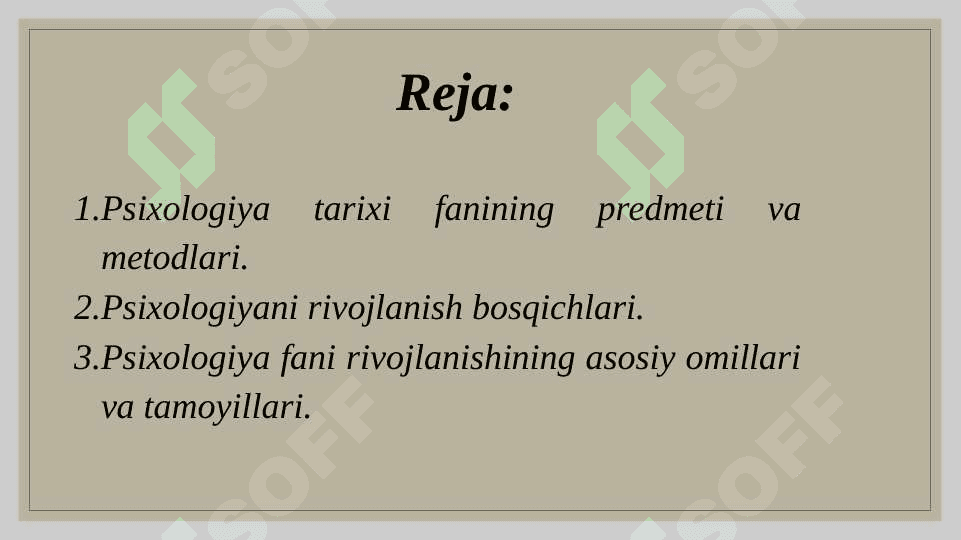 Psixologiya faniga kirish 2
