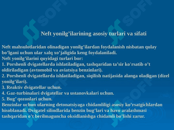 Neft mahsulotlari sifatini yaxshilash 4