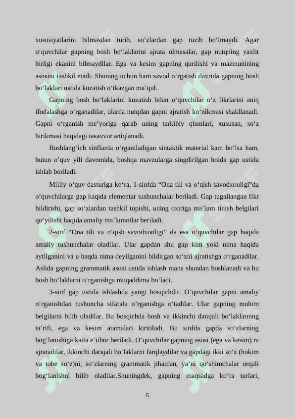 Savod o’rgatish davrida gap ustida ishlash 6