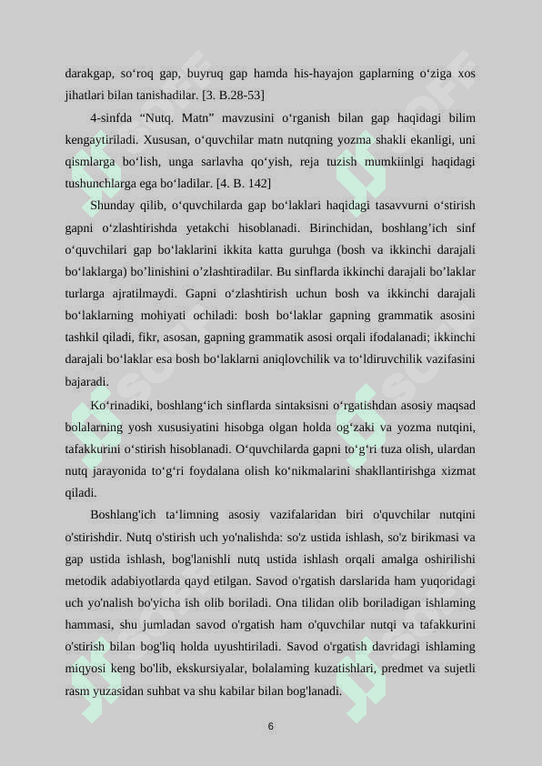 Savod o’rgatish davrida gap ustida ishlash 7