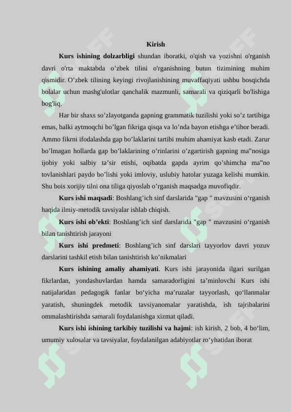 Boshlang’ich sinflarda “Gap” mavzusini o’rgatish metodikasi 3