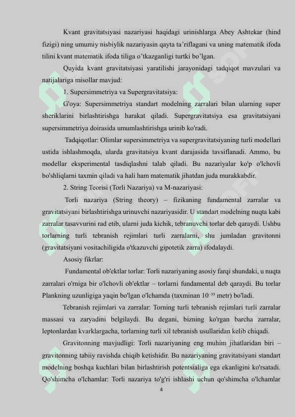 Kvant gravitatsiyasi 3 4