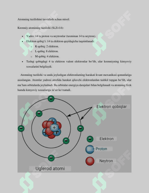 Bir va ikki optik elektronli atomlar 3 4