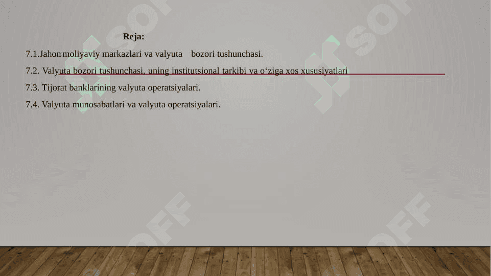 VALYUTA BOZORLARI 2