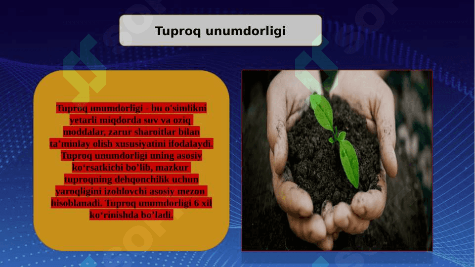 Tuproq unumdorligi va strukturasini yaxshilashga qaratilgan tadbirlar 4