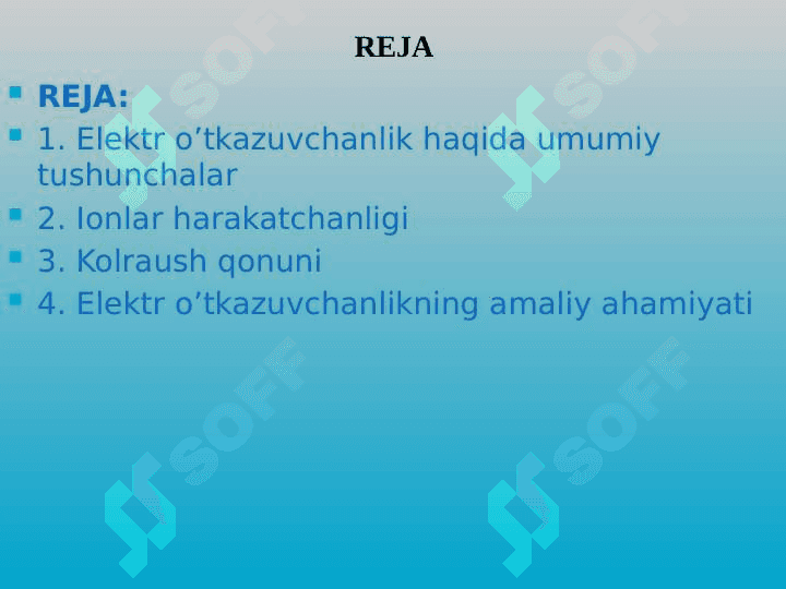 Elektr oʻtkazuvchanlik 2