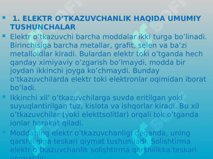 Elektr oʻtkazuvchanlik 3