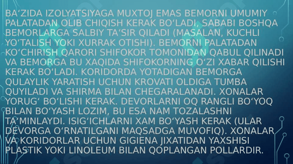 Jarroxlik bo’limining ish tartibi 8