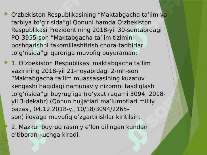 Maktabgacha ta'lim tashkiloti tarbiyachisi oila tarbiyasiga doir tajribadagi ijobiy ishlarni rejalashtirish. Tashkil etish va ularni bola tarbiyasida xal etilmagan vazifalarda qo'llash, 2
