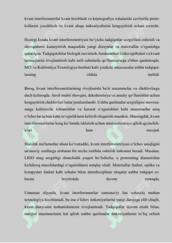 KVANT INTERFEROMETRLARI 4 4