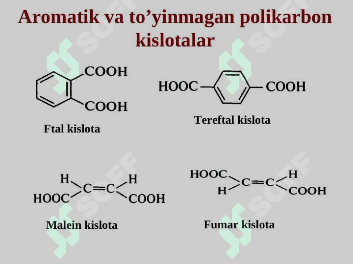 Poli va geterofunksional va geteroxalqali birikmalar 8