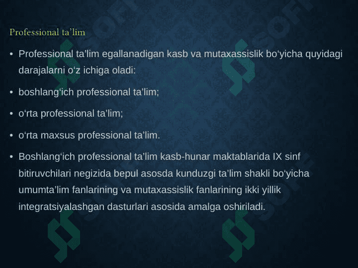 O’zbekiston Respublikasi ta’lim tizimi 6