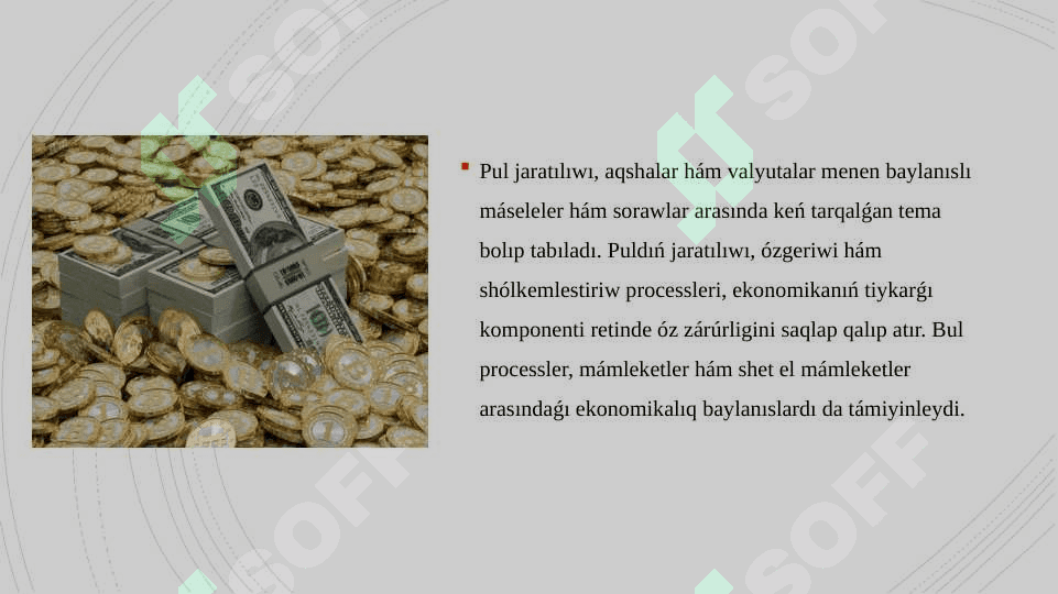 Pul jaratılıwına shegaralar 4