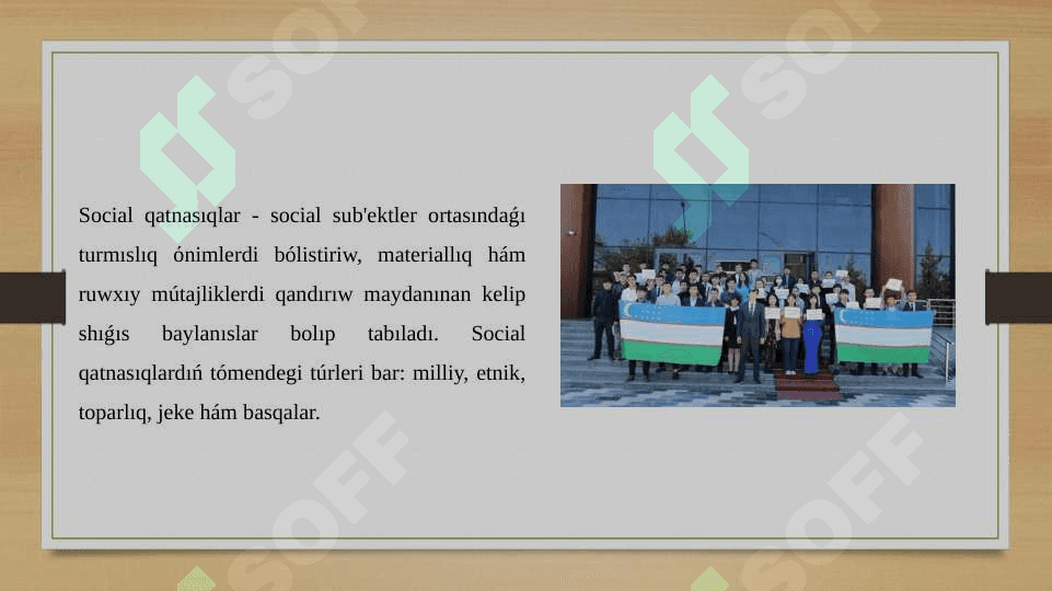 Sociallıq qatnasıqlar hám huqıq 2