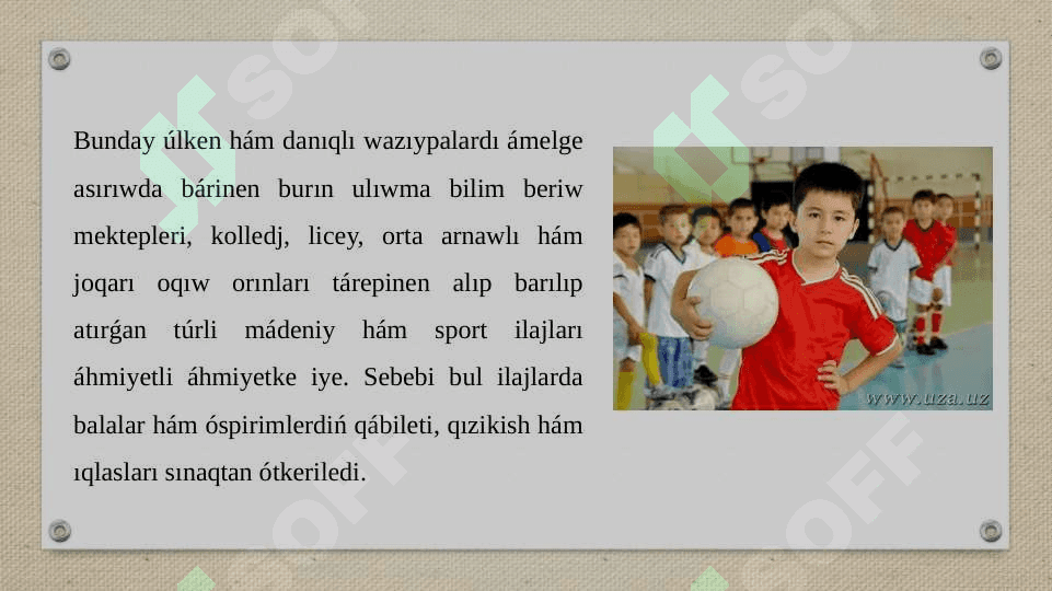 Sport mektepleri hám oraylarınıń xızmetin shόlkemlestiriw 4